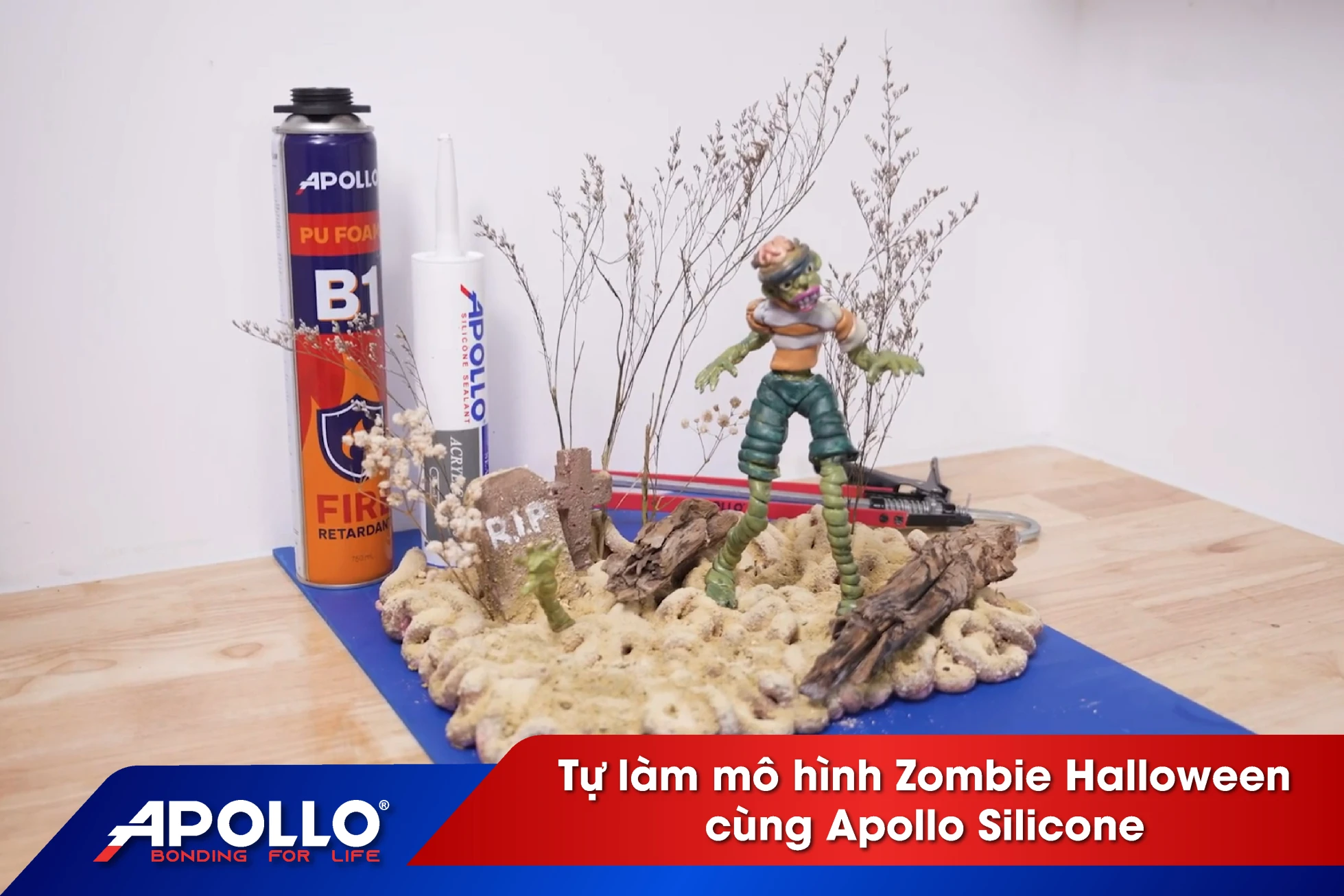 Tự làm mô hình Zombie Halloween cùng Apollo Silicone